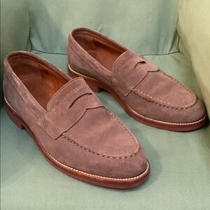 Men's J Crew Suede Loafers - Brown/Taupe